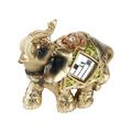 Lucky Elephant Statue Lucky Feng Shui Green Elephant Statue Sculpture Wealth Figurine Gift Home Decoration for Home Shop Decoration (Green Small)