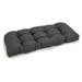 MYXIO Indoor/Outdoor Rounded Back Loveseat Cushion 42 x 19 Cool Gray