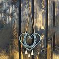 Shldybc Heart Wind Chimes Outdoor Garden Hearts Wind Chimes Heart Gift Wind Chimes Wrought Iron Wind Chimes Gifts for Valentine s Day Anniversary Wedding Mother s Day Birthday Day