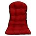 RSH DÃ©cor - Indoor/Outdoor Solid Red Tufted Adirondack Chair Seat Cushion - Choose Color