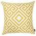 Yellow and White Printed Decorative Throw Pillow Cover