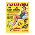 Viva Las Vegas (Meet Me in Las Vegas) - starring Dan Dailey Cyd Charisse - Vintage Film Movie Poster c.1956 - Fine Art Matte Paper Print (Unframed) 20x26in