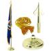 Navy 3Ft X 5Ft Flag Flagpole Base And Tassel ( Spear 8 Ft Pole)