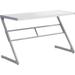 Simple Modern Study Laptop Table For Home & Office Computer Desk-Z-Shaped Metal Leg L White