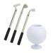 JikoIiving Golf Ball Model Pen Holder 3 Pcs Golf Ballpoint Pens Golf Desktop Gift Mini Golf Ball Pen Holder Souvenir for Golfer Golf