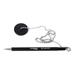 Security Pen - Black - Pack of 12 - Secure Pen with Adhesive Base and Chain - Desktop Pens - Ballpoint Pen with Medium Point