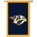 Nashville Predators Premium Double Sided House Flag Banner Applique Embroidered 28x44 Inch Display Pole Sold Separately