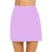 DondPO Skirts for Women Mini Skirt Womens Casual Solid Tennis Skirt Yoga Sport Active Skirt Shorts Skirt Summer Dresses Casual Dresses Womens Dresses Purple Dress XXL