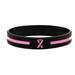 Breast Cancer Awareness Pink Ribbon Silicone Bracelet Wrist Band