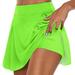 DondPO Skirts for Women Mini Skirt Womens Casual Solid Tennis Golf Skirt Yoga Sport Active Skirt Shorts Skirt Summer Dresses Casual Dresses Womens Dresses Mint Green Dress S