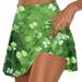 Apepal St. Patrick s Day Dresses And Skirts for Women Women s Fashion St Patrick Printed Casual Sports Fitness Running Yoga Tennis Skirt Pleated Short Skirt Shorts Half Skirt Green XL