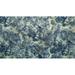 Fabric Mart Direct Shallow Water Upholstery Velvet Fabric By The Yard 54 inches or 139 cm width Blue and Ivory Printed Velvet Fabric Upholstery Fabric for Curtain/Drapery/Couch/Sofa