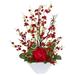 Nearly Natural Rose & Cherry Blossom Artificial Arrangement