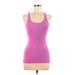 Active by Old Navy Active Tank Top: Pink Solid Activewear - Women's Size Medium