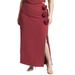 Plus Size Women's Rosette Maxi Skirt by ELOQUII in Tibetan Red (Size 20)