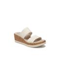 Wide Width Women's Resort Sandals by BZees in White Fabric (Size 9 W)