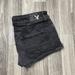 American Eagle Outfitters Shorts | American Eagle Super Low Shortie Black Denim Jean Shorts Women's Size 0 | Color: Black | Size: 0