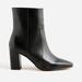 J. Crew Shoes | J Crew Almond Toe Leather Ankle Boots | Color: Black | Size: 8.5