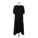 Zara Casual Dress - Midi Crew Neck Short sleeves: Black Print Dresses - Women's Size Small