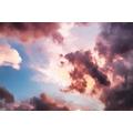 Colorful clouds and blue sky in the evening - 2000 piece wooden puzzle - modern art deco puzzle game gift