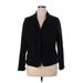 a.n.a. A New Approach Blazer Jacket: Below Hip Black Print Jackets & Outerwear - Women's Size 2X-Large Tall