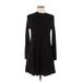 Ann Taylor LOFT Casual Dress - Sweater Dress: Black Stars Dresses - Women's Size X-Small