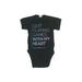 Rabbit Skins Short Sleeve Onesie: Black Print Bottoms - Size Newborn