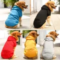 Manteau rembourré à capuche avec poche zippée pour chien veste en duvet pour chien pull