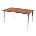 Marco MG Series Adjustable Height Rectangular Activity Table Wood/Metal in White/Brown | 24" H x 60" L x 42" W | Wayfair MG2250-60-ABLK