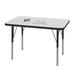 Marco MG Series Adjustable Height Rectangular Activity Table Wood/Laminate/Metal in White/Brown | 24" H x 54" L x 20" W | Wayfair MG2221-22-ABLK