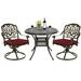 Bloomsbury Market Adreena Round 2 - Person 35.4" Long Bistro Set w/ Cushions Metal in Brown | 35.4 W x 35.4 D in | Outdoor Furniture | Wayfair