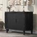 Red Barrel Studio® Accent 3 - Door Accent Cabinet Wood in Black | 33.5 H x 47.2 W x 15.2 D in | Wayfair DBDDDDDA58844784A2B5775B23899173