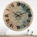 Designart "Sacred Mystery Vintage Alchemy Mandala IV" Modern Geometric Oversized Wood Wall Clock