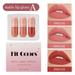 Happy New Year Gifts 3 Capsule Lip Gloss Sets Matte Matte Matte Velvet Non Stick Cup Liquid Mouth Red Lip Glaze 4ML*3