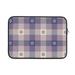 Bingfone Purple Floral Gingham Check Plaid Laptop Sleeve Case 13 Inch 360Â° Protective Computer Carrying Bag