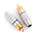 2pcs/set RCA Male Plug Solder Audio Video Cable Adapters Connectors Gold Plated