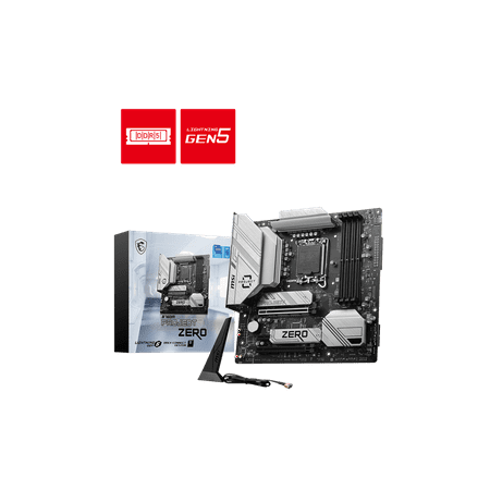 MSI B760M PROJECT ZERO Desktop Motherboard - Intel B760 Chipset - Socket LGA-1700 - Micro ATX (b760mprojectzero)