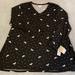 Lularoe Tops | Nwt Lularoe Dress 3xl Top V Neck Dogs Black White Soft Long Sleeve 3xl Blouse | Color: Black/White | Size: Xxxl