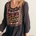 Anthropologie Tops | Gorgeous Anthropologie Hd In Paris Embellished Embroidered Tunic Blouse | Color: Black/Gold | Size: 12