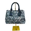 Michael Kors Bags | Michael Kors Women`S Camille Mk Lg Satchel Floral Bag Navy Blue Gold | Color: Blue | Size: Os