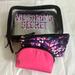 Victoria's Secret Bags | Nwt Three Piece Victoria’s Secret Cosmetic Bag Set | Color: Black/Pink | Size: Os