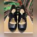 Michael Kors Shoes | Michael Kors Black Leather Platform Heels With Gold Buckle Size 7 | Color: Black | Size: 7