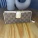 Gucci Bags | Gucci Authentic Continental Leather Long Bifold Wallet Gg Monogram Brown Canvas | Color: Brown/Tan | Size: Os