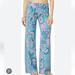 Lilly Pulitzer Pants & Jumpsuits | Nwot Lilly Pulitzer Bal Harbour Palazzo Xl Pants Wide Legs Cotton | Color: Blue/Pink | Size: Xl