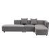 Gray Sectional - Latitude Run® Luxury Modern Style Living Room Upholstery Sofa Chenille | 24.8 H x 110.2 W x 61 D in | Wayfair
