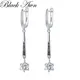 Boucles d'oreilles créoles Black Awn pour femmes bijoux classiques en argent bijoux de fiançailles