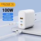 VOLTME GaN III Caricatore da tavolo da 100 W Ricarica rapida 4.0 QC 3.0 PD USB-C Tipo C USB Ricarica rapida per MacBook Samsung iPhone 15 14