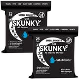 Skunky No Rinse Bathing Sponge Wipes Cleans Without a Shower Fast & Easy 2 Pack 50 Wipes