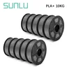 SUNLU PLA Plus PETG PLA filamenti filamento 3D 10 rotoli 1KG/rotolo 1.75mm 100% linee di filamento