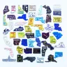 Amerika reisen Souvenirs Kühlschrank Magnete Karten aller Staaten der Vereinigten Staaten